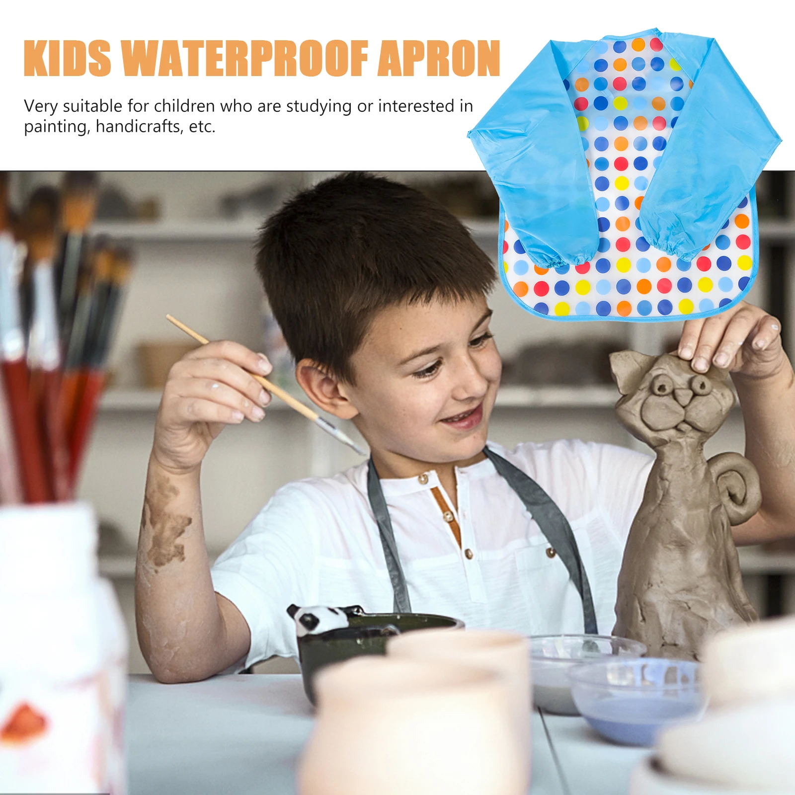 Children Waterproof M Size Toddler Dinner Long Sleeves Apron Art Painting Long Sleeves Reusable Kids Bib Smock
Children Waterproof M Size Toddler Dinner Long Sleeves Apron Art Painting Long Sleeves Reusable Kids Bib Smock