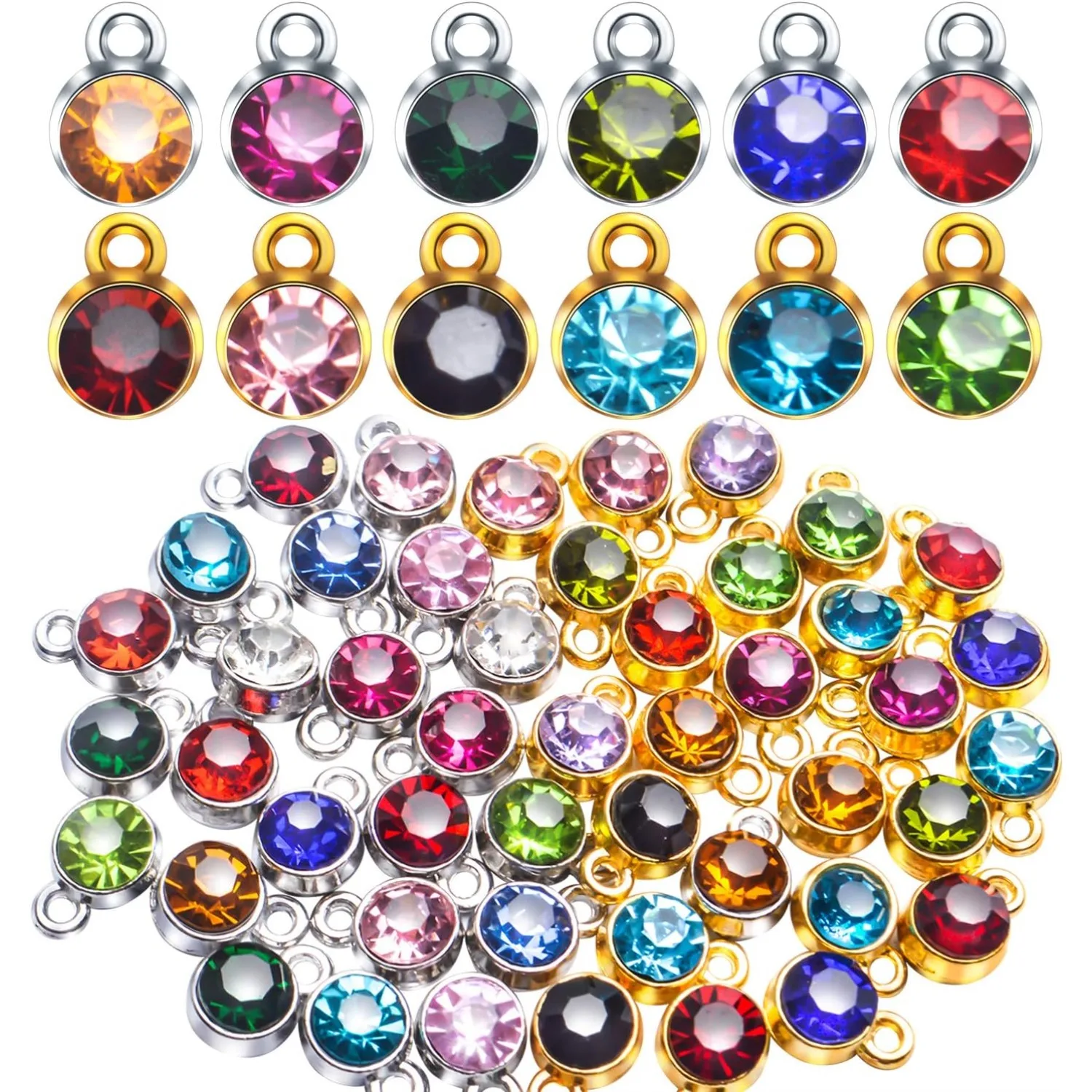 48pcs Crystal Birthstone Charms Rhinestone Pendants Crystal Beads Charms with Rings for Jewelry Necklace Bracelet Earring Making
48pcs Crystal Birthstone Charms Rhinestone Pendants Crystal Beads Charms with Rings for Jewelry Necklace Bracelet Earring Making
