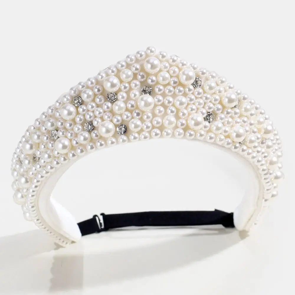 Elegant Velvet Crown Headband Triangle Baroque Pearl Rhinestone Hair Hoop European American Style Headwear
Elegant Velvet Crown Headband Triangle Baroque Pearl Rhinestone Hair Hoop European American Style Headwear