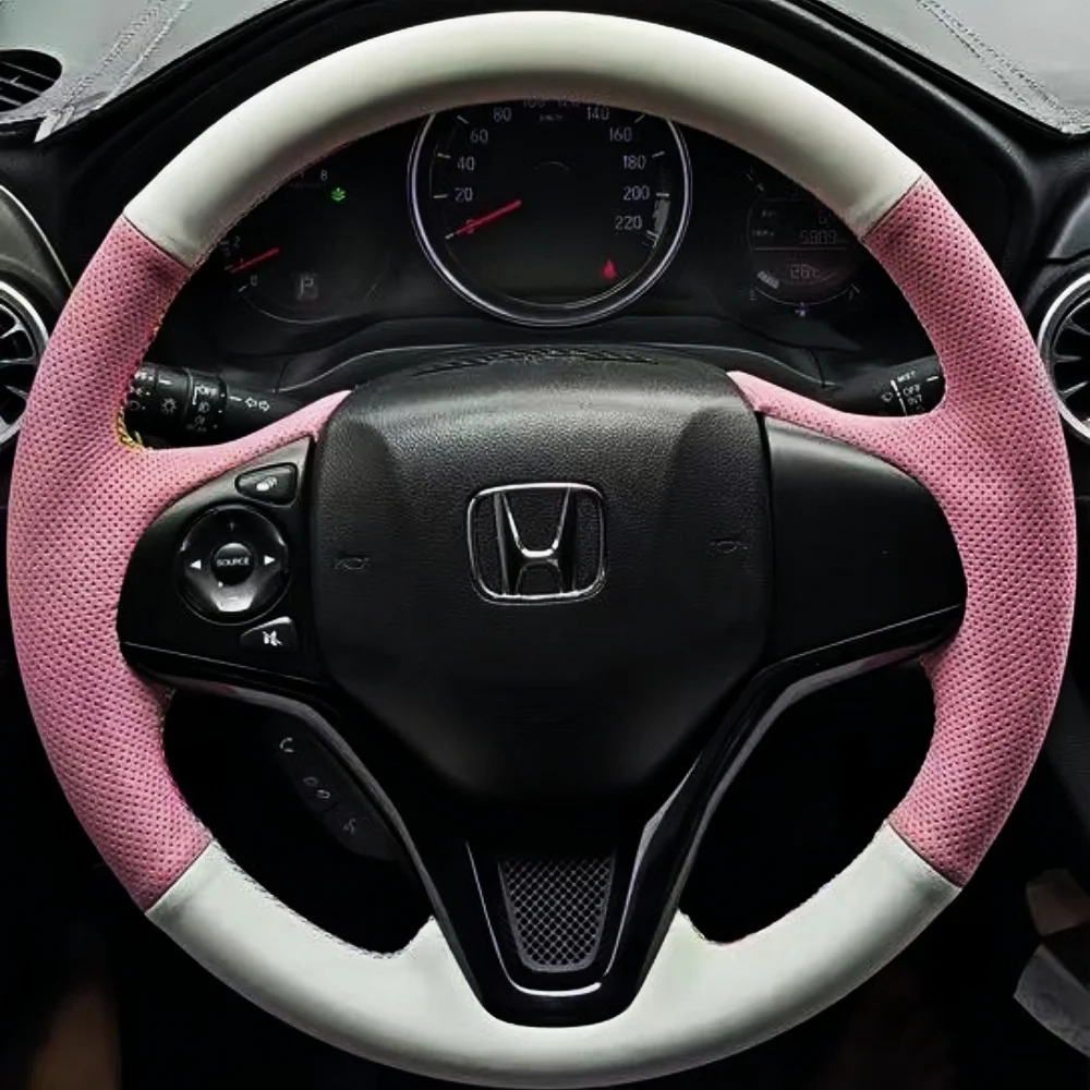 Кожаный чехол на руль автомобиля на заказ для Honda Fit City Jazz 2014 2015 HRV HR-V 2016 Vezel 2015-2017, автоаксессуары
Кожаный чехол на руль автомобиля на заказ для Honda Fit City Jazz 2014 2015 HRV HR-V 2016 Vezel 2015-2017, автоаксессуары