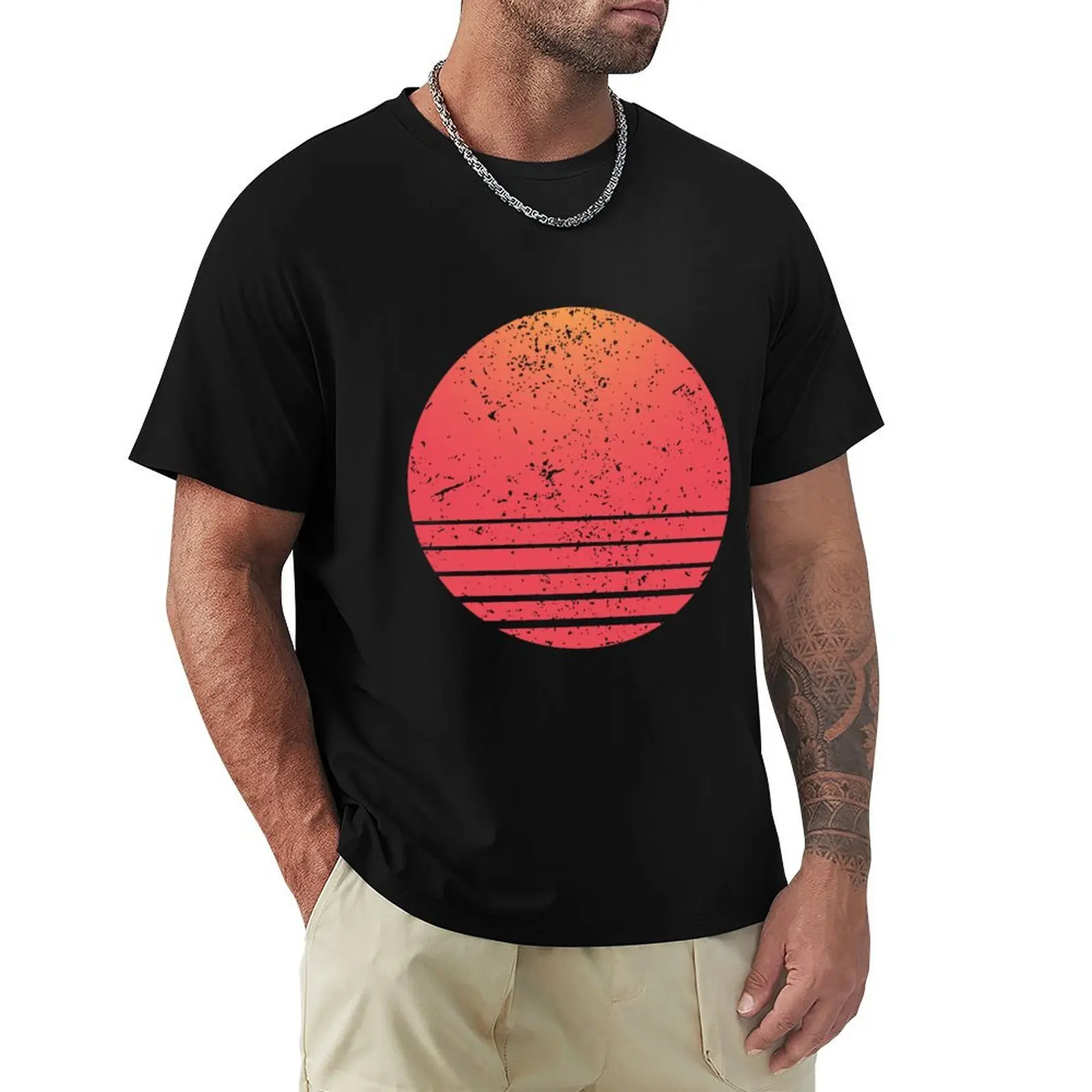Retro Sunsets Circle with distress effect T-Shirt Basic Tee Shirt for Everyday Outfit
Retro Sunsets Circle with distress effect T-Shirt Basic Tee Shirt for Everyday Outfit