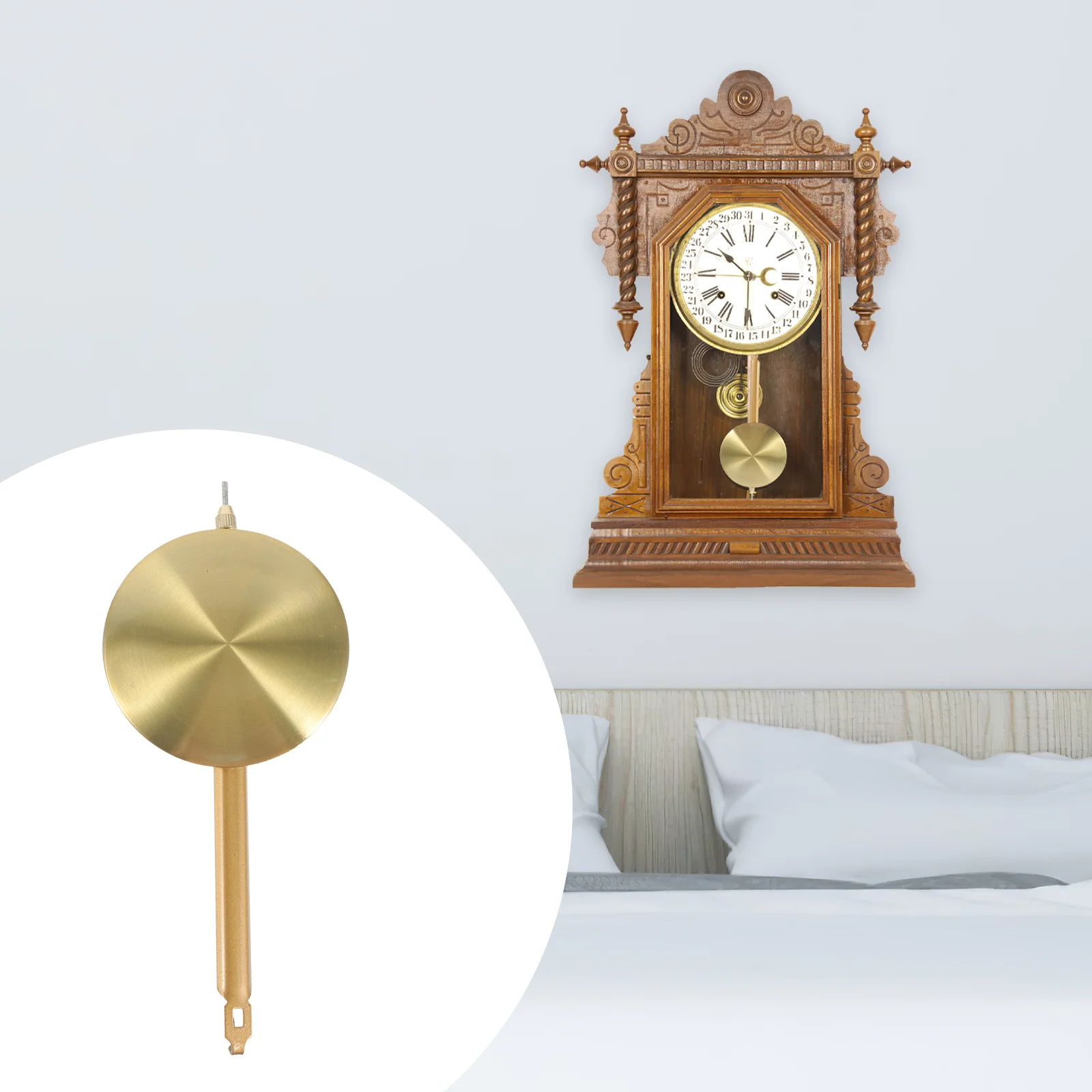 Clock Pendulum Metal Replacement DIY Convenient Part for Wall Clock Repair Replacement Metal Pendulum Supplies
Clock Pendulum Metal Replacement DIY Convenient Part for Wall Clock Repair Replacement Metal Pendulum Supplies