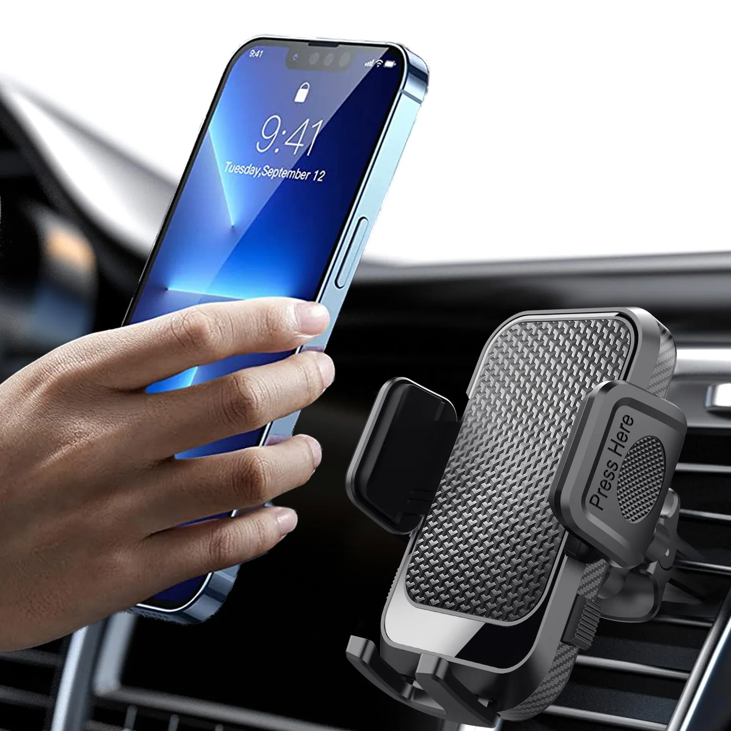 Universal car mobile phone holder out of trend mobile phone holder Car snap-on mobile phone fixed support frame
Universal car mobile phone holder out of trend mobile phone holder Car snap-on mobile phone fixed support frame