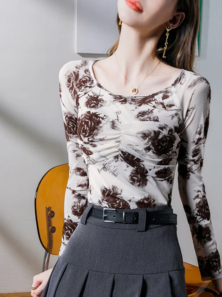 Big Round Neck Plush Mesh Pleated Patchwork Top For 2025 Spring New Fashionable Women's Clothing Breathable Long Sleeved Shirt
Big Round Neck Plush Mesh Pleated Patchwork Top For 2025 Spring New Fashionable Women's Clothing Breathable Long Sleeved Shirt