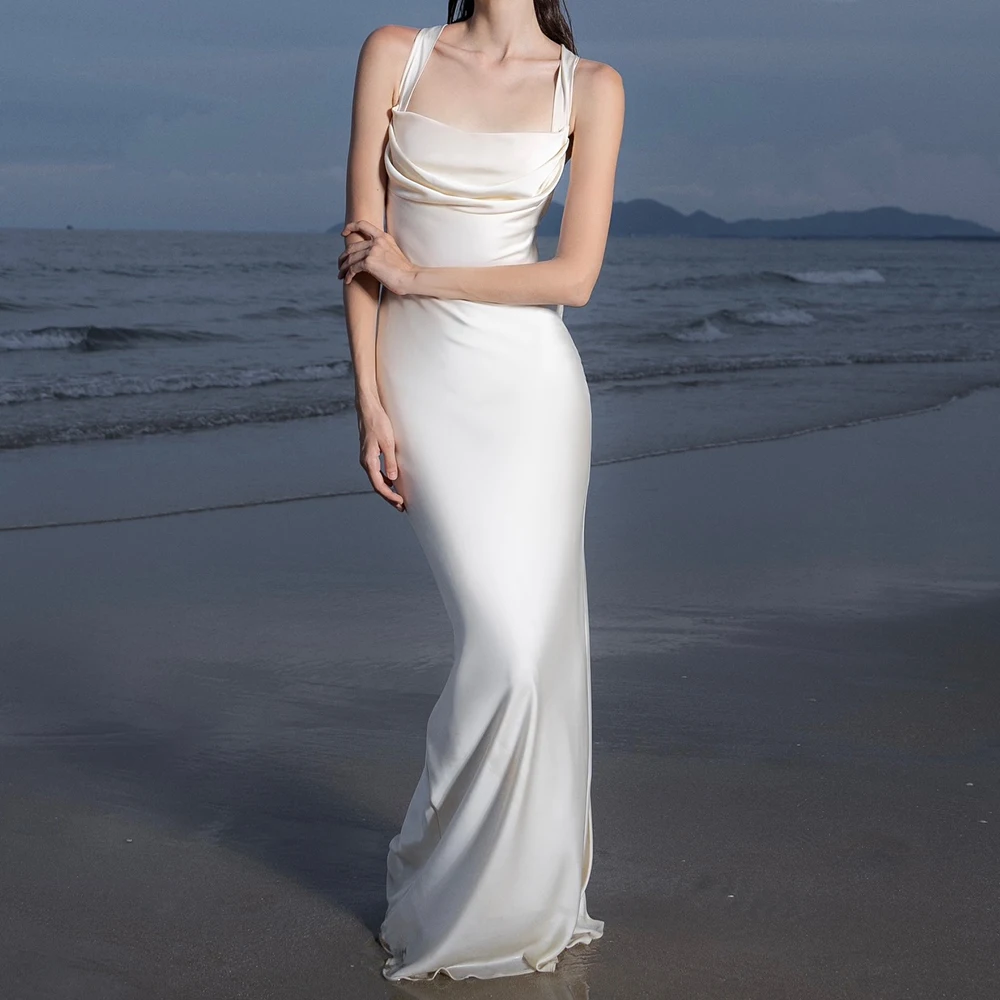 Customized Delicate Satin Straight Spaghetti Straps Evening Dresses Strapless Sleeveless Lace Up Back Panel Train Prom Dress
Customized Delicate Satin Straight Spaghetti Straps Evening Dresses Strapless Sleeveless Lace Up Back Panel Train Prom Dress