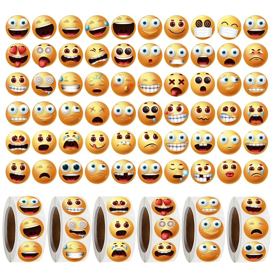 3000 Pcs Emoji Expression Stickers Roll, Round Decorative Scrapbooking Stickers for Journals, Packaging, Envelope Sealing
3000 Pcs Emoji Expression Stickers Roll, Round Decorative Scrapbooking Stickers for Journals, Packaging, Envelope Sealing