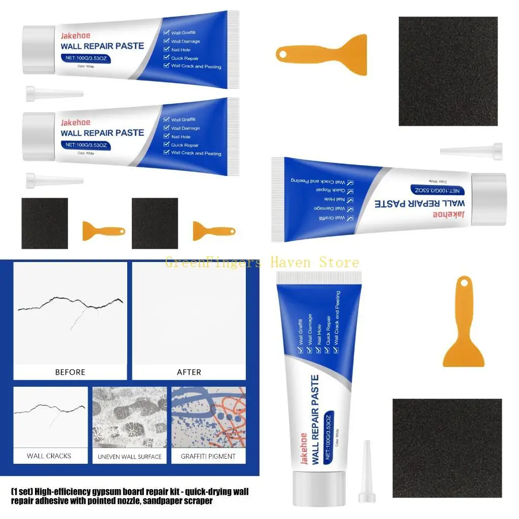 F68D Repair Set Quick Drying Wall Mending Agent, Wall Repair Pastes Easy To Use Wall Mender for Holes & Cracks
F68D Repair Set Quick Drying Wall Mending Agent, Wall Repair Pastes Easy To Use Wall Mender for Holes & Cracks