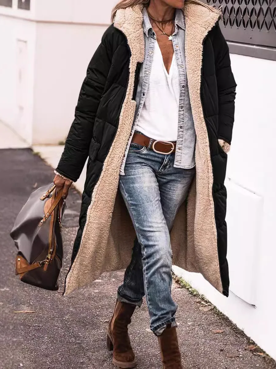 Color Hooded Long Sve Sved Coat Jaet Street Sle Loose Fit Polyester Women's Cotton Jaet Zipper Closure Color
Color Hooded Long Sve Sved Coat Jaet Street Sle Loose Fit Polyester Women's Cotton Jaet Zipper Closure Color