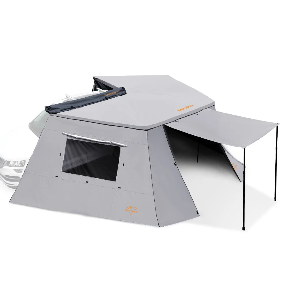 SAN HIMA 270 Degree Car Side Awning with Side Wall 4wd Outdoor Camping Free standing 4x4 Awning Tent
SAN HIMA 270 Degree Car Side Awning with Side Wall 4wd Outdoor Camping Free standing 4x4 Awning Tent