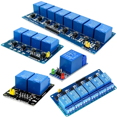 DC 5V 12V 1 2 4 6 8 way relay module for arduino 1 2 4 6 8 channel relay module with optocoupler High and Low Level Trigger