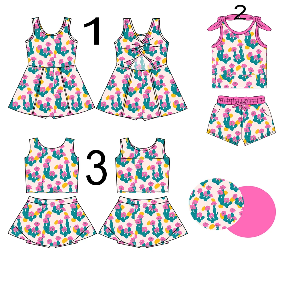 Newest design kids wear cactus print girls suits matching dresses for baby girl summer girls sets
Newest design kids wear cactus print girls suits matching dresses for baby girl summer girls sets