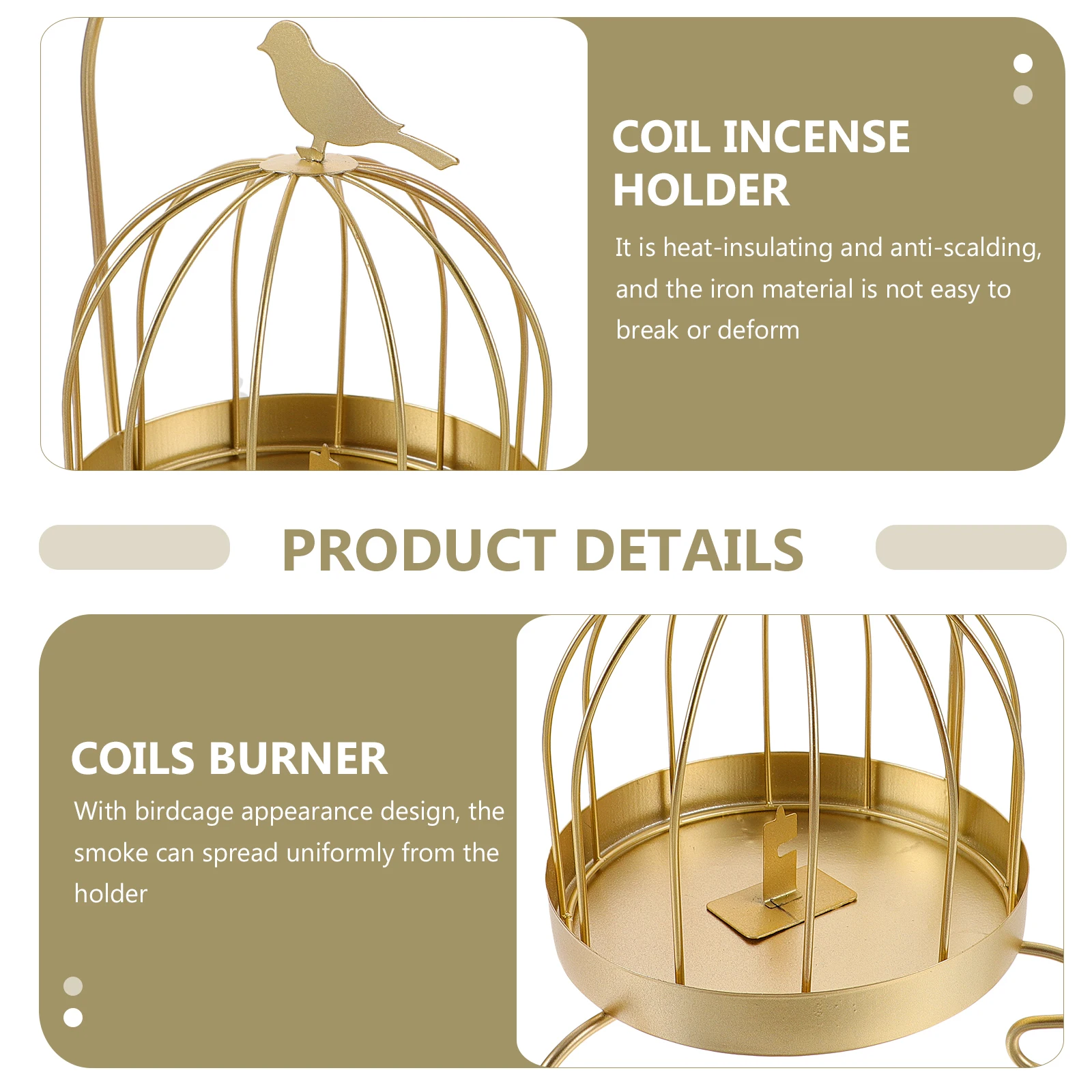 Iron Mosquito Holder Heat Insulating Burner Metal Coil Incense Rack for Living Room Bedroom Patio Tea House
Iron Mosquito Holder Heat Insulating Burner Metal Coil Incense Rack for Living Room Bedroom Patio Tea House