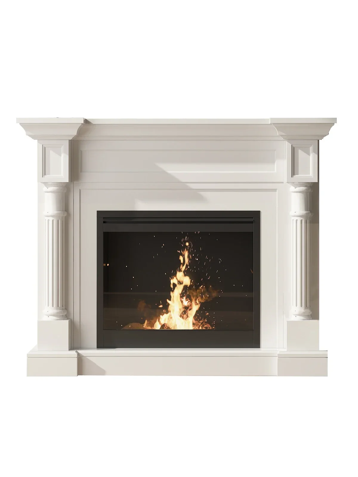 Modern living room entrance solid wood simulation mantel French Roman column carving wall scene design fireplace decoration
Modern living room entrance solid wood simulation mantel French Roman column carving wall scene design fireplace decoration