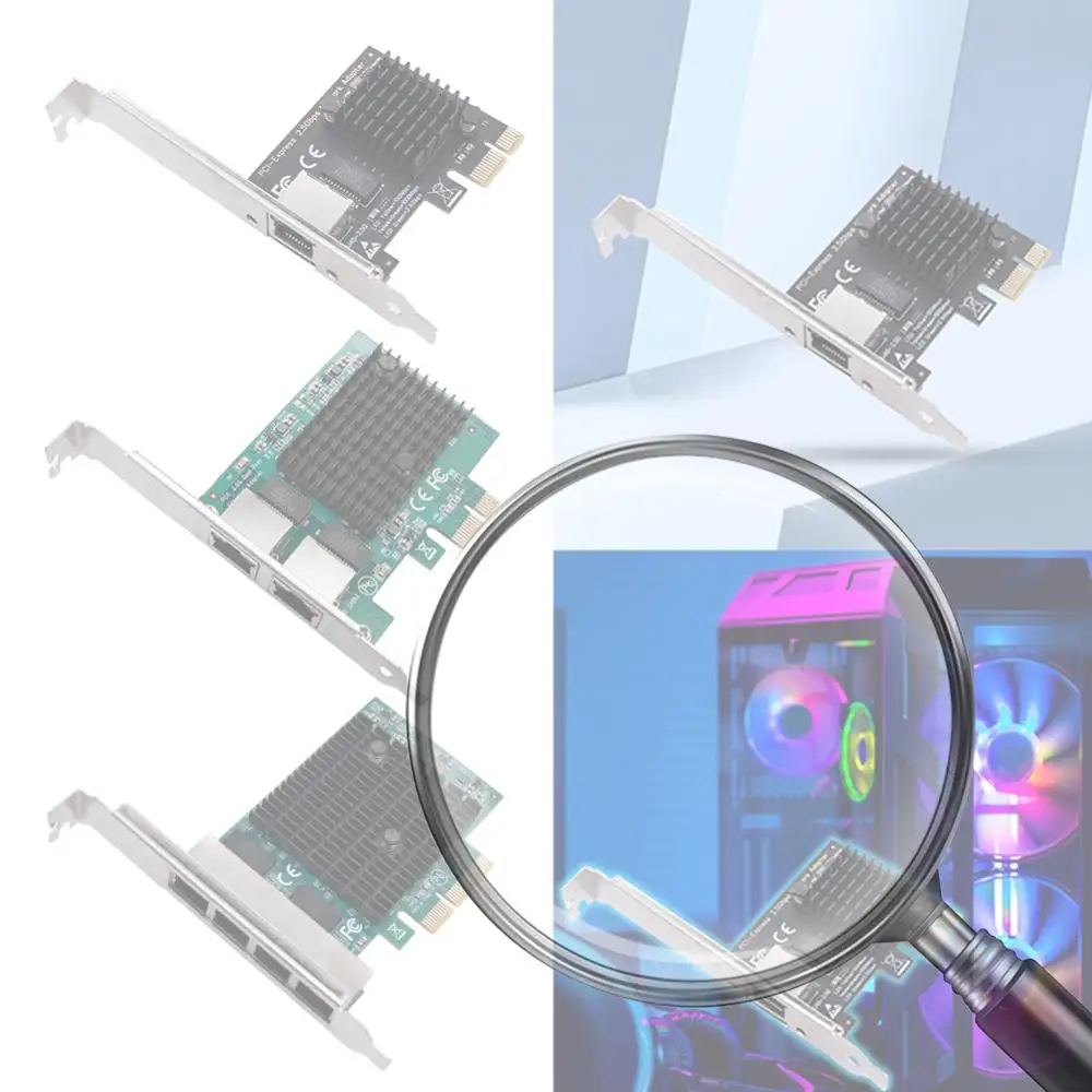 1/2/4 Port 2.5G PCIe Network Card 2.5 Gigabit Ethernet Interface Adapter RTL8125BG Chip PCIe Gigabit Network Card for Desktop PC
1/2/4 Port 2.5G PCIe Network Card 2.5 Gigabit Ethernet Interface Adapter RTL8125BG Chip PCIe Gigabit Network Card for Desktop PC