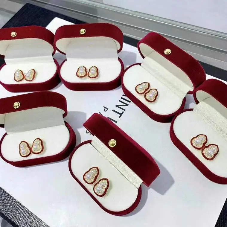 Certificate 925 Silver Natural Akoya Pearl 3-5m Gourd Ear Stud Aurora Luster Lucky Chinese Red Freshwater Pearl Earring Jewelry
Certificate 925 Silver Natural Akoya Pearl 3-5m Gourd Ear Stud Aurora Luster Lucky Chinese Red Freshwater Pearl Earring Jewelry