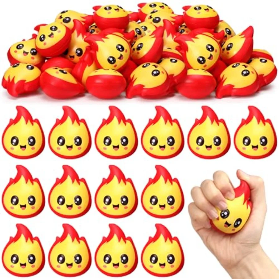 Fire-themed stress balls for office use, made of soft silicone, red-orange color, with realistic flame texture for tactile fidg
Fire-themed stress balls for office use, made of soft silicone, red-orange color, with realistic flame texture for tactile fidg