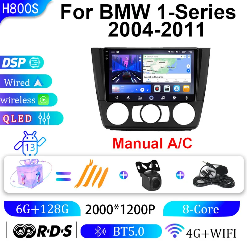 For BMW 1-Series 2004 2005 2006-2011 Car Intelligent Systems Android Car Player GPS WIFI Carplay 4G Car Radio Navigation Stereo
For BMW 1-Series 2004 2005 2006-2011 Car Intelligent Systems Android Car Player GPS WIFI Carplay 4G Car Radio Navigation Stereo