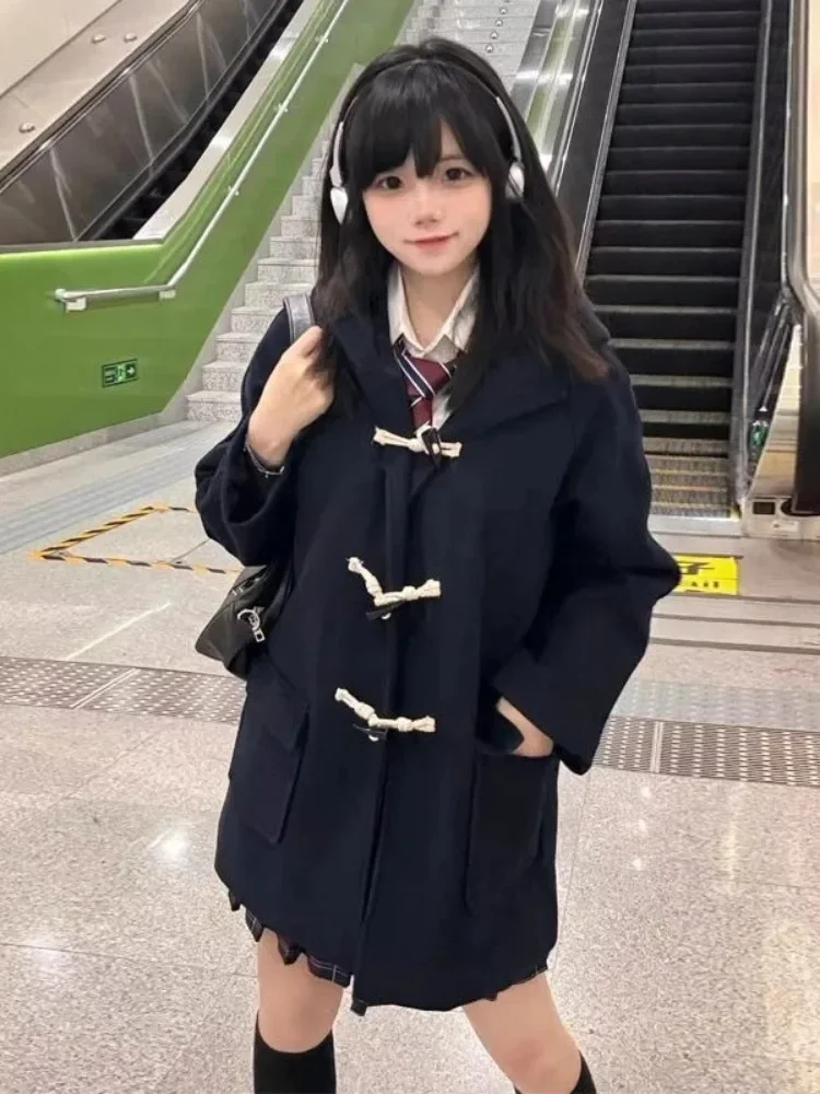 Japanese Preppy Style Women Pocket Jackets 2025 Harajuku Vintage Solid Hooded Coats Y2k Aesthetic Casual Loose Jacket Streetwear
Japanese Preppy Style Women Pocket Jackets 2025 Harajuku Vintage Solid Hooded Coats Y2k Aesthetic Casual Loose Jacket Streetwear