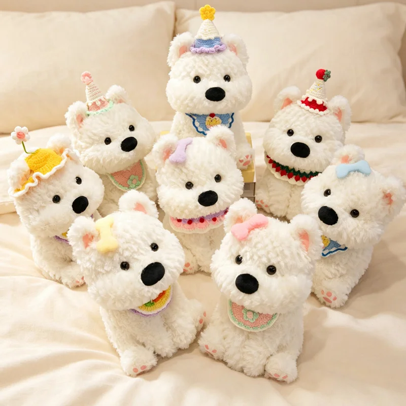 TreasuringU Cute Happy Dog Plush Toy Soft West Highland Dog with Hat & Bib Stuffed Dolls Animals Home Decor Birthday Day Gifts
TreasuringU Cute Happy Dog Plush Toy Soft West Highland Dog with Hat & Bib Stuffed Dolls Animals Home Decor Birthday Day Gifts