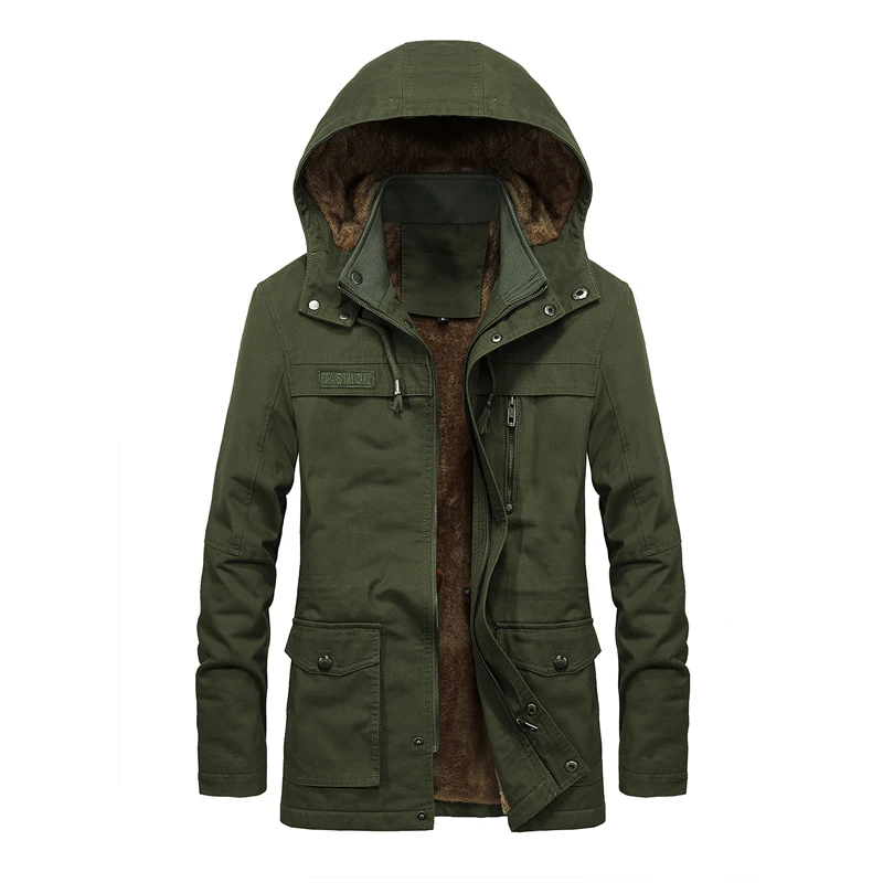 Fleece Parka Thicken Men High Quality Windproof Jackets Men's Winter Warm Military Jacket Male Hooded Windbreaker Cotton Jacket
Fleece Parka Thicken Men High Quality Windproof Jackets Men's Winter Warm Military Jacket Male Hooded Windbreaker Cotton Jacket