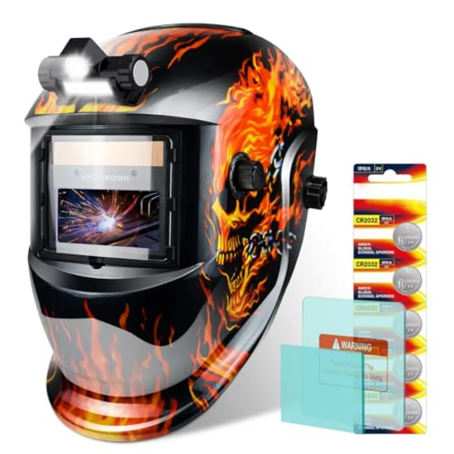 TRQWH Welding Helmet with Light True Color Auto Darkening Welding Helmets for Men Solar Powered Welding Hood with 2 Arc Sensor
TRQWH Welding Helmet with Light True Color Auto Darkening Welding Helmets for Men Solar Powered Welding Hood with 2 Arc Sensor
