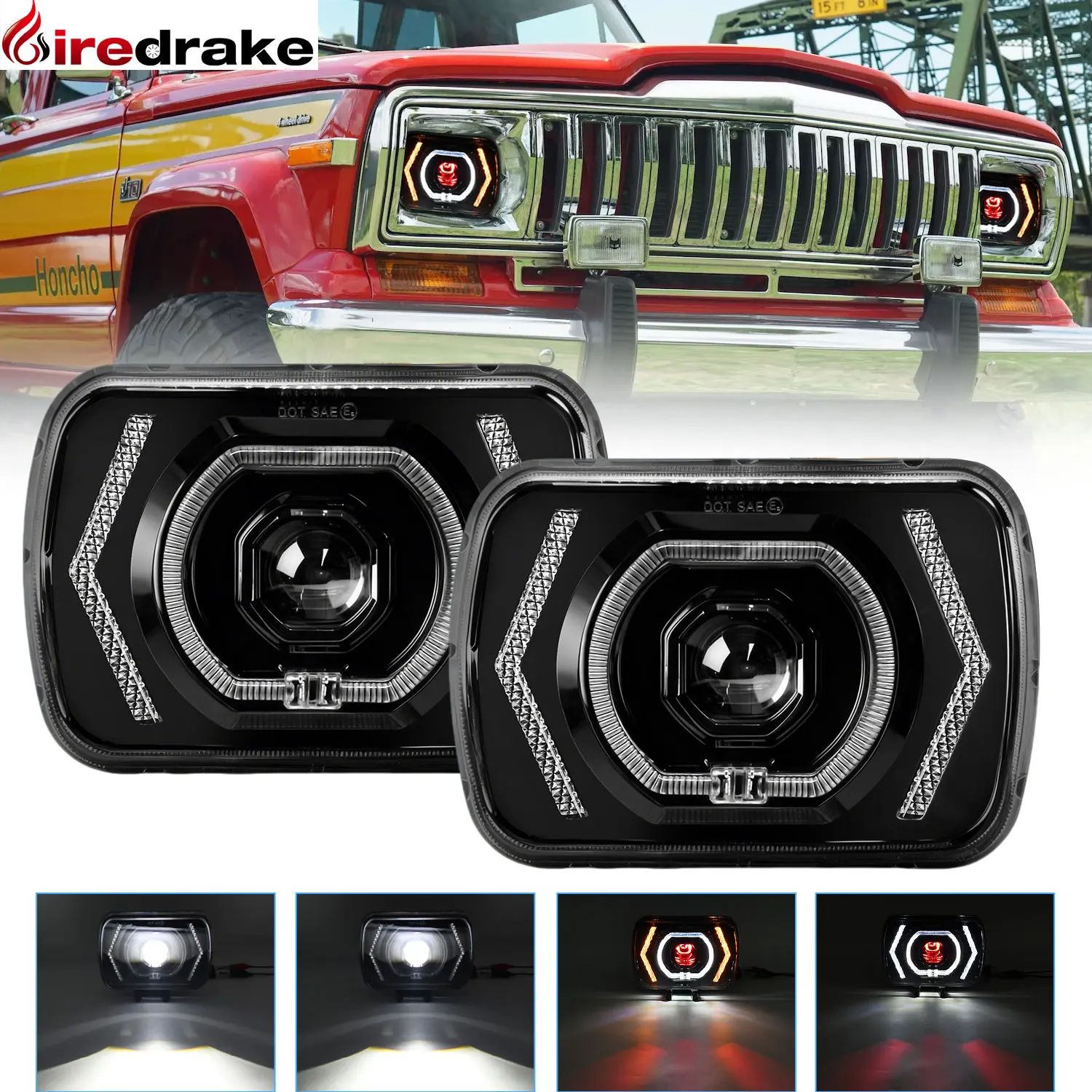 7inch LED LED DRL Square Brightest Jeep Wrangler Off Road Ights Headlight LED Headlight DRL 12V 24V 4x4 for Accessories
7inch LED LED DRL Square Brightest Jeep Wrangler Off Road Ights Headlight LED Headlight DRL 12V 24V 4x4 for Accessories