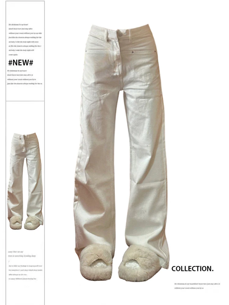 Women's Baggy White Y2k Jeans Vintage 90s Aesthetic Cowboy Pants Harajuku Oversize Denim Trousers Streetwear 2000s Clothes 2024
Women's Baggy White Y2k Jeans Vintage 90s Aesthetic Cowboy Pants Harajuku Oversize Denim Trousers Streetwear 2000s Clothes 2024