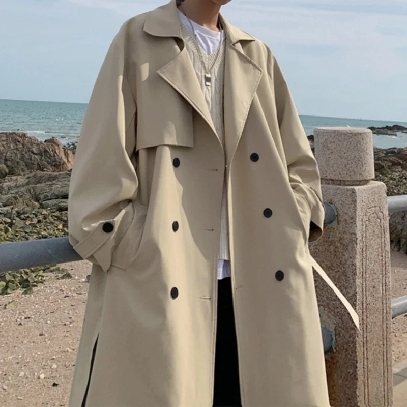 Autumn Men Korean Style Trenchcoat Male Streetwear Windbreaker Men Solid Color Business Casual Trench Male Loose Long Overcoat
Autumn Men Korean Style Trenchcoat Male Streetwear Windbreaker Men Solid Color Business Casual Trench Male Loose Long Overcoat