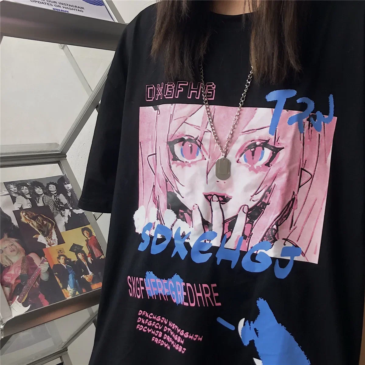 Kawaii Women T-shirts Summer Anime Print Steampunk Short Sleeve Female T-shirt Oversized Gothic Harajuku Clothing Y2k Tops
Kawaii Women T-shirts Summer Anime Print Steampunk Short Sleeve Female T-shirt Oversized Gothic Harajuku Clothing Y2k Tops