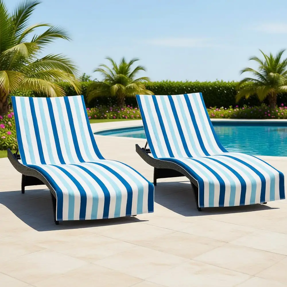 Набор хлопковых полотенец с двойными полосками и держателем для ключей, чехол для пляжного/бассейнового кресла, 30x85 дюймов, цвета Tropical Breeze/Skydive Blue
Набор хлопковых полотенец с двойными полосками и держателем для ключей, чехол для пляжного/бассейнового кресла, 30x85 дюймов, цвета Tropical Breeze/Skydive Blue