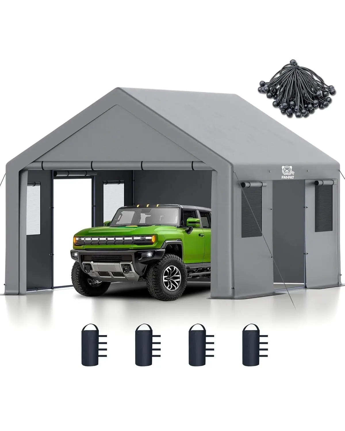 13x20ft Heavy Duty Carport, Waterproof & UV Protected Carport with Reinforced Steel Frame, All-Weather Outdoor, Customized
13x20ft Heavy Duty Carport, Waterproof & UV Protected Carport with Reinforced Steel Frame, All-Weather Outdoor, Customized