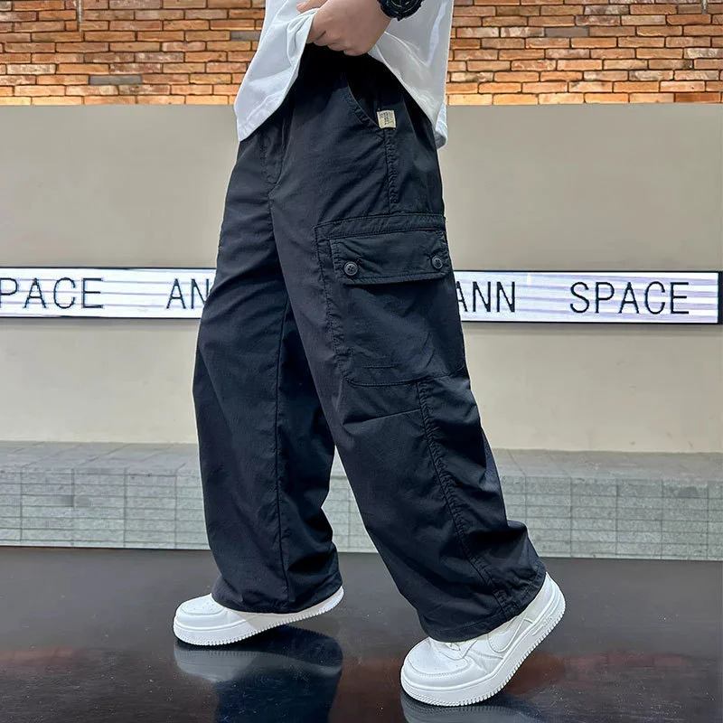 Новые рабочие брюки для мальчиков, детские свободные брюки в стиле хип-хоп, летние тонкие модные широкие брюки, весенние детские повседневные однотонные спортивные штаны
Новые рабочие брюки для мальчиков, детские свободные брюки в стиле хип-хоп, летние тонкие модные широкие брюки, весенние детские повседневные однотонные спортивные штаны