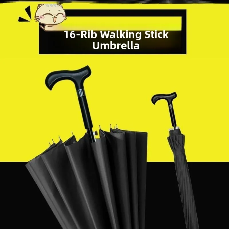 Innovative Long Handle Stainless Steel Anti-Slip Cane Umbrella 16 Bones Portable Windproof Home Use for Elderly People
Innovative Long Handle Stainless Steel Anti-Slip Cane Umbrella 16 Bones Portable Windproof Home Use for Elderly People