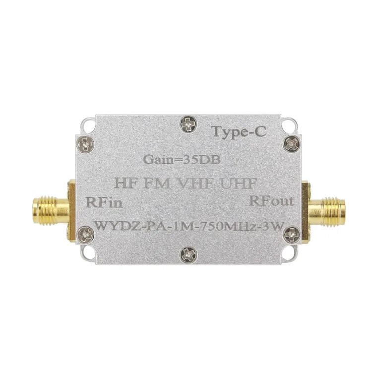 35DB WYDZ-PA-1M-750MHz-3W HF FM VHF UHF Broadband r f Power Amplifier FM Transmitter Amplifier Shell
35DB WYDZ-PA-1M-750MHz-3W HF FM VHF UHF Broadband r f Power Amplifier FM Transmitter Amplifier Shell