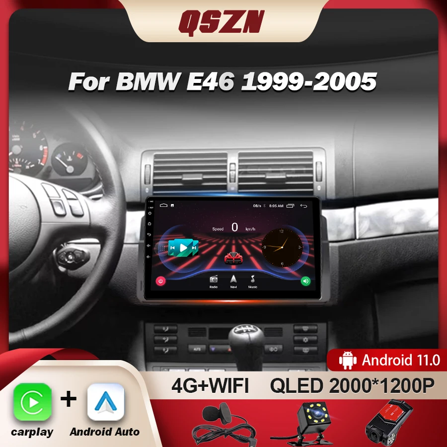 QSZN For BMW E46 1999-2005 Auto 4G Stereo Receiver 2din Multimedia Player GPS Navigation RDS Car Radio Android Autoradio Carplay
QSZN For BMW E46 1999-2005 Auto 4G Stereo Receiver 2din Multimedia Player GPS Navigation RDS Car Radio Android Autoradio Carplay