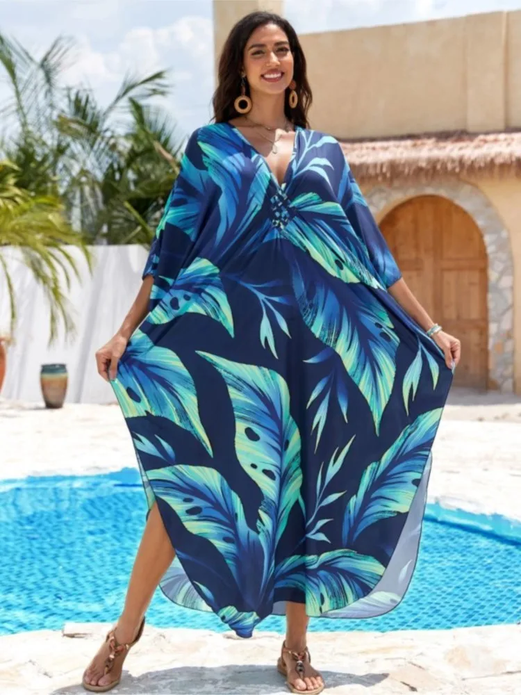 Summer Cover Ups Women Swimsuit Half Sleeve Robes Bathing Suit 2026 New Beach Holiday Flower Print Maxi Dresses Cover-Up
Summer Cover Ups Women Swimsuit Half Sleeve Robes Bathing Suit 2026 New Beach Holiday Flower Print Maxi Dresses Cover-Up