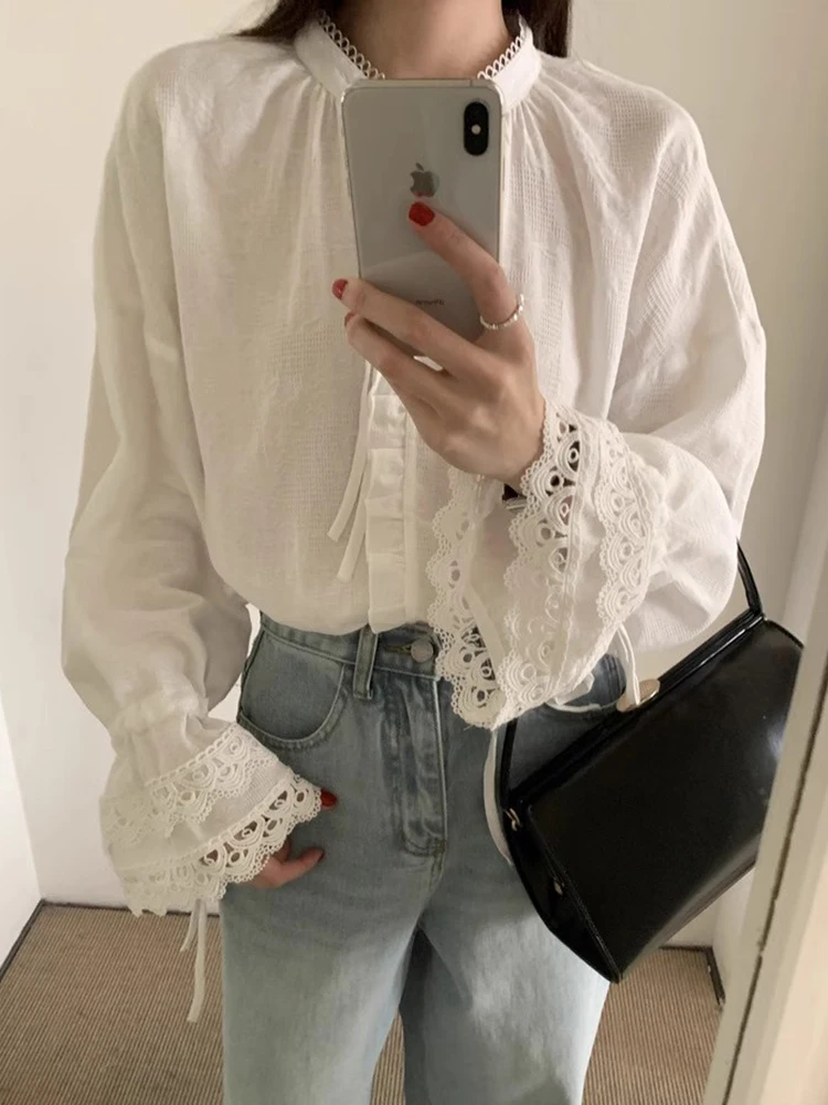 Liangliang ажурный кружевной топ с цветочным принтом Све irt, женский весенний новый нежный персональный топ с деревянными ушками и бантом, корейский S...
Liangliang ажурный кружевной топ с цветочным принтом Све irt, женский весенний новый нежный персональный топ с деревянными ушками и бантом, корейский S...