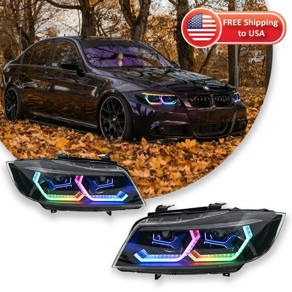 Автомобильные фары для BMW 3 серии 2005-2012 E90 RGB, светодиодные фары для проектора, дневные ходовые огни, автомобильные аксессуары
Автомобильные фары для BMW 3 серии 2005-2012 E90 RGB, светодиодные фары для проектора, дневные ходовые огни, автомобильные аксессуары