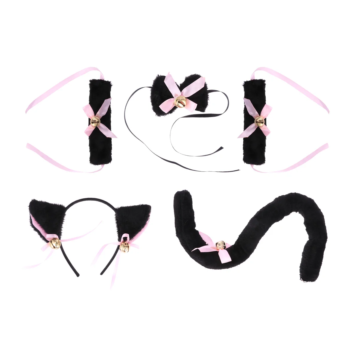 5pcs Cute Cat Dress Ear Headband Black Funny Cosplay Costume Sets Accessories Ideal for Parties Masquerade Photoshoot Props
5pcs Cute Cat Dress Ear Headband Black Funny Cosplay Costume Sets Accessories Ideal for Parties Masquerade Photoshoot Props