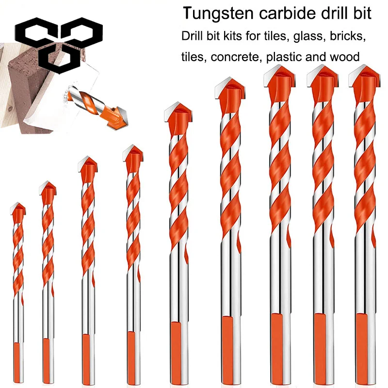 3-12mm Sets Drill Bit Multi-function Triangle Drill for Ceramic Tile Concrete Wall Metal Wood Drilling Hole Cutter Glass
3-12mm Sets Drill Bit Multi-function Triangle Drill for Ceramic Tile Concrete Wall Metal Wood Drilling Hole Cutter Glass
