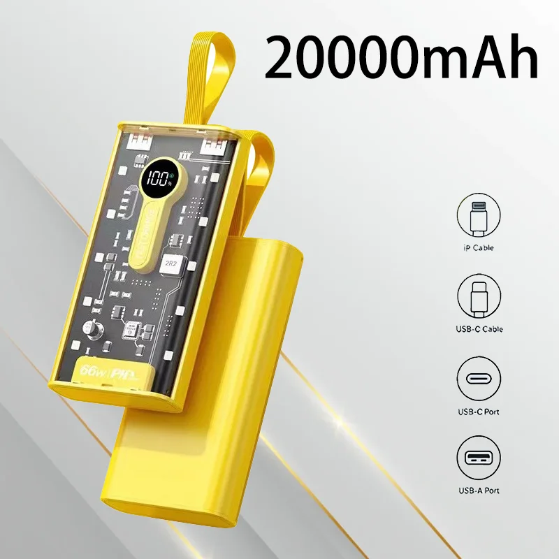 Large Capacity 20000 MAh Fast Charging Power Bank Outdoor Mobile Power Supply Transparent Case Mecha Punk Small and Convenient
Large Capacity 20000 MAh Fast Charging Power Bank Outdoor Mobile Power Supply Transparent Case Mecha Punk Small and Convenient