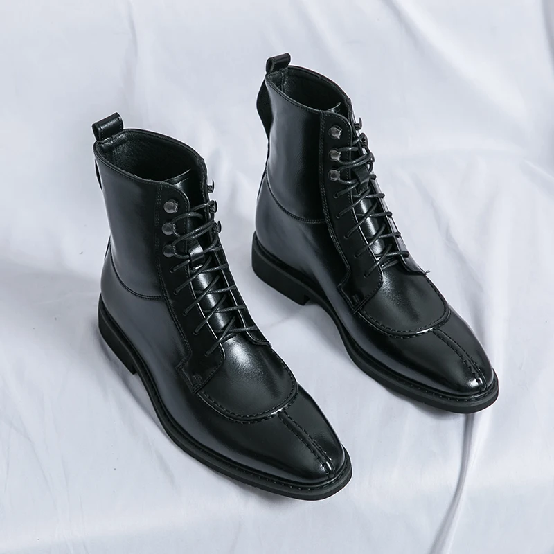 Winter Hot Selling Men's Leather Casual Shoes High-end Banquet Dress Shoes Classic Brown Men's High Top Ankle Boots Straps
Winter Hot Selling Men's Leather Casual Shoes High-end Banquet Dress Shoes Classic Brown Men's High Top Ankle Boots Straps