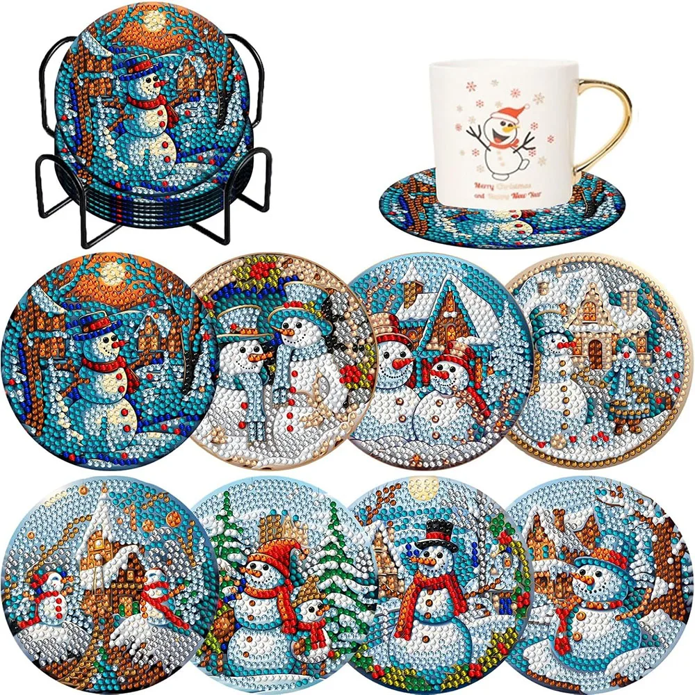 8pcs Christmas Snowman Diamond Painting Coasters with Holder DIY Cute Christmas Snowman Diamond Art Coasters for Beginners Adult
8pcs Christmas Snowman Diamond Painting Coasters with Holder DIY Cute Christmas Snowman Diamond Art Coasters for Beginners Adult