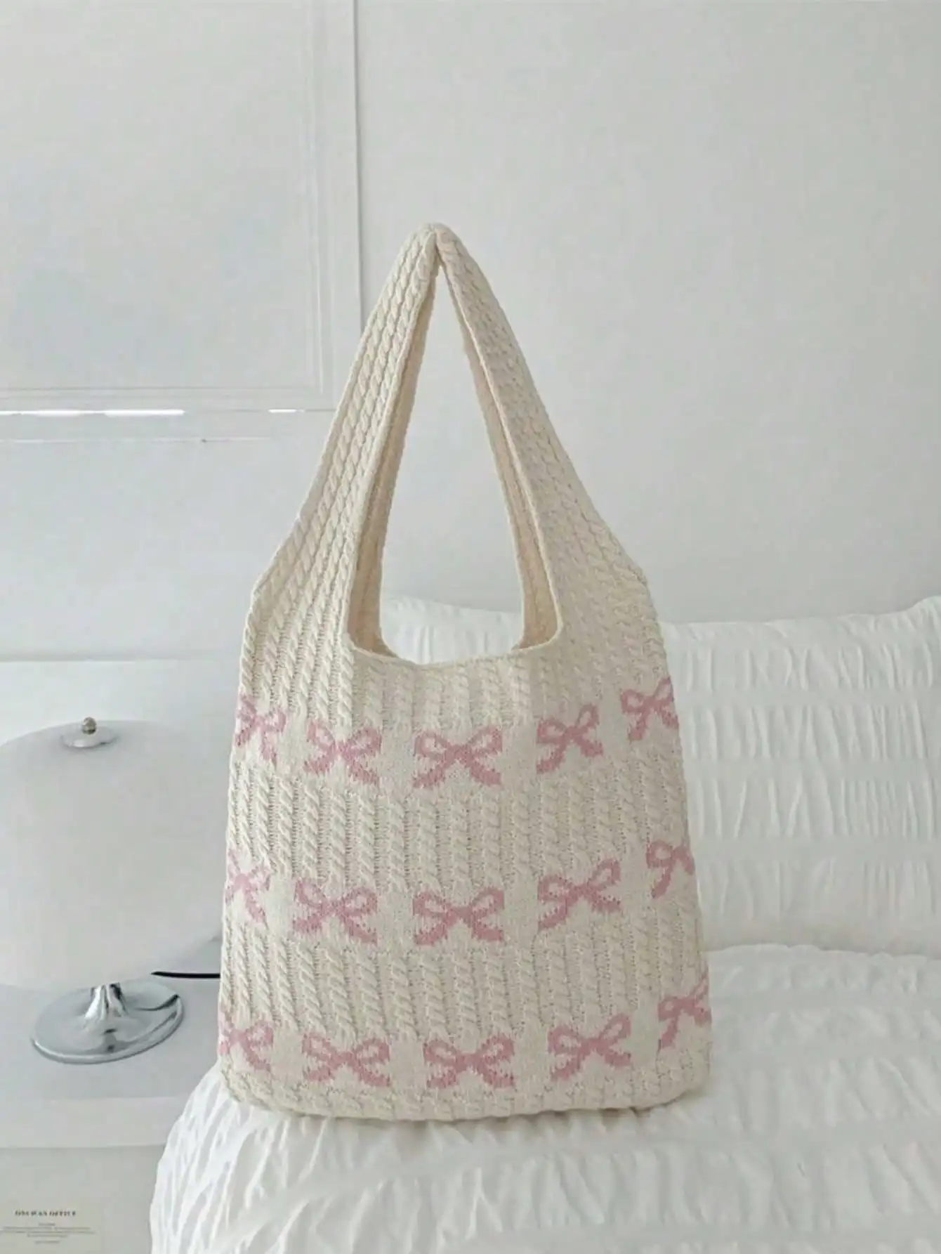 1pc Butterfly Pattern Contrast Color Crochet Handbag, Shoulder Bag, Large Capacity Fashion Beach Bag, Multifunctional Commuter Bag, Large Capacity Knitted Hobo Bag, Cute Heart Pattern Tote Bag, Women's Casual Crochet Handbag, Shoulder Bag, Y2K Gift, Casua
1pc Butterfly Pattern Contrast Color Crochet Handbag, Shoulder Bag, Large Capacity Fashion Beach Bag, Multifunctional Commuter Bag, Large Capacity Knitted Hobo Bag, Cute Heart Pattern Tote Bag, Women's Casual Crochet Handbag, Shoulder Bag, Y2K Gift, Casua