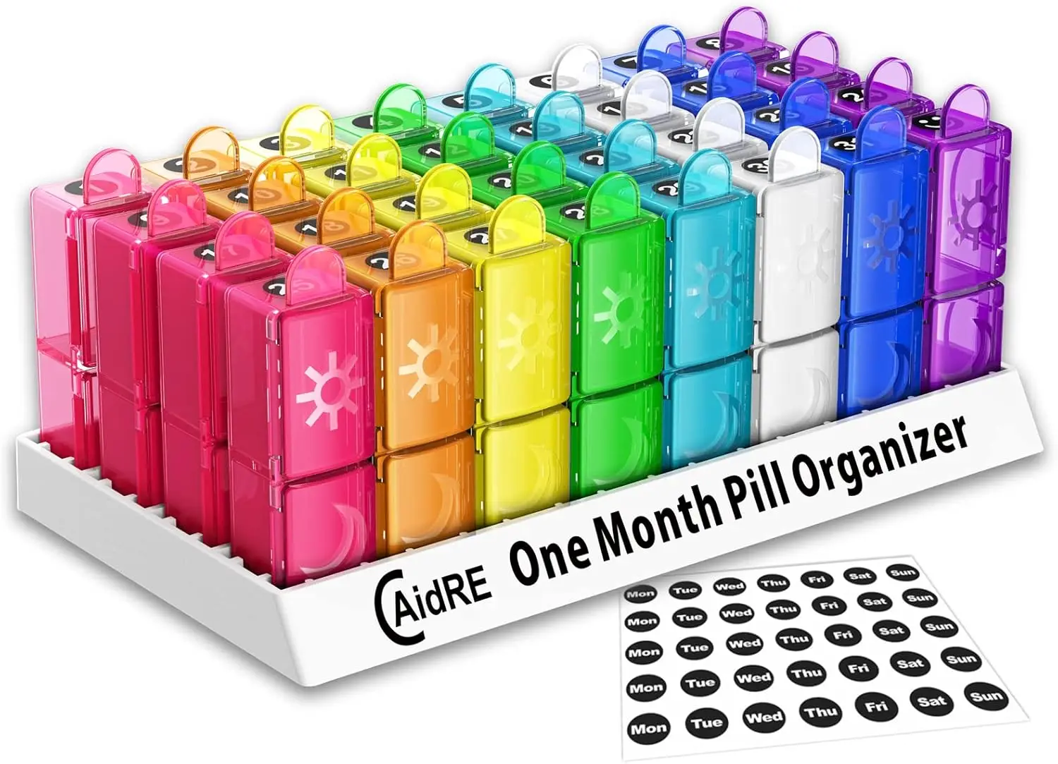 30 Day Pill Organizer 2 Times a Day, Weekly Pill Box for Vitamins, Supplements, Fish Oil, BPA Free
30 Day Pill Organizer 2 Times a Day, Weekly Pill Box for Vitamins, Supplements, Fish Oil, BPA Free