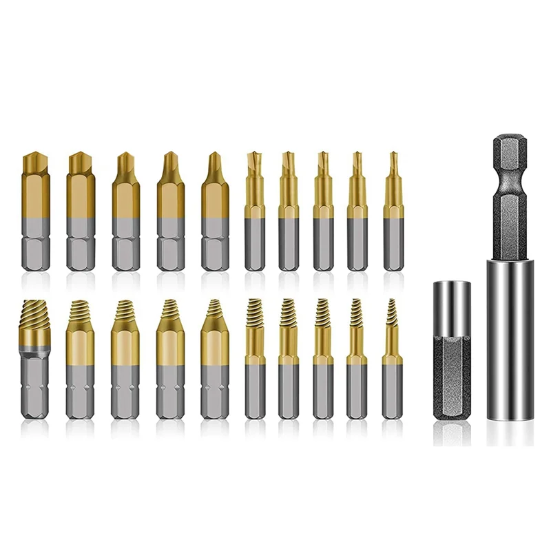 A43F-22 шт., титановый экстрактор для поврежденных винтов, съемник для зачищенных винтов, гаек и болтов, сверла, инструменты для удаления ржавых и сломанных винтов
A43F-22 шт., титановый экстрактор для поврежденных винтов, съемник для зачищенных винтов, гаек и болтов, сверла, инструменты для удаления ржавых и сломанных винтов