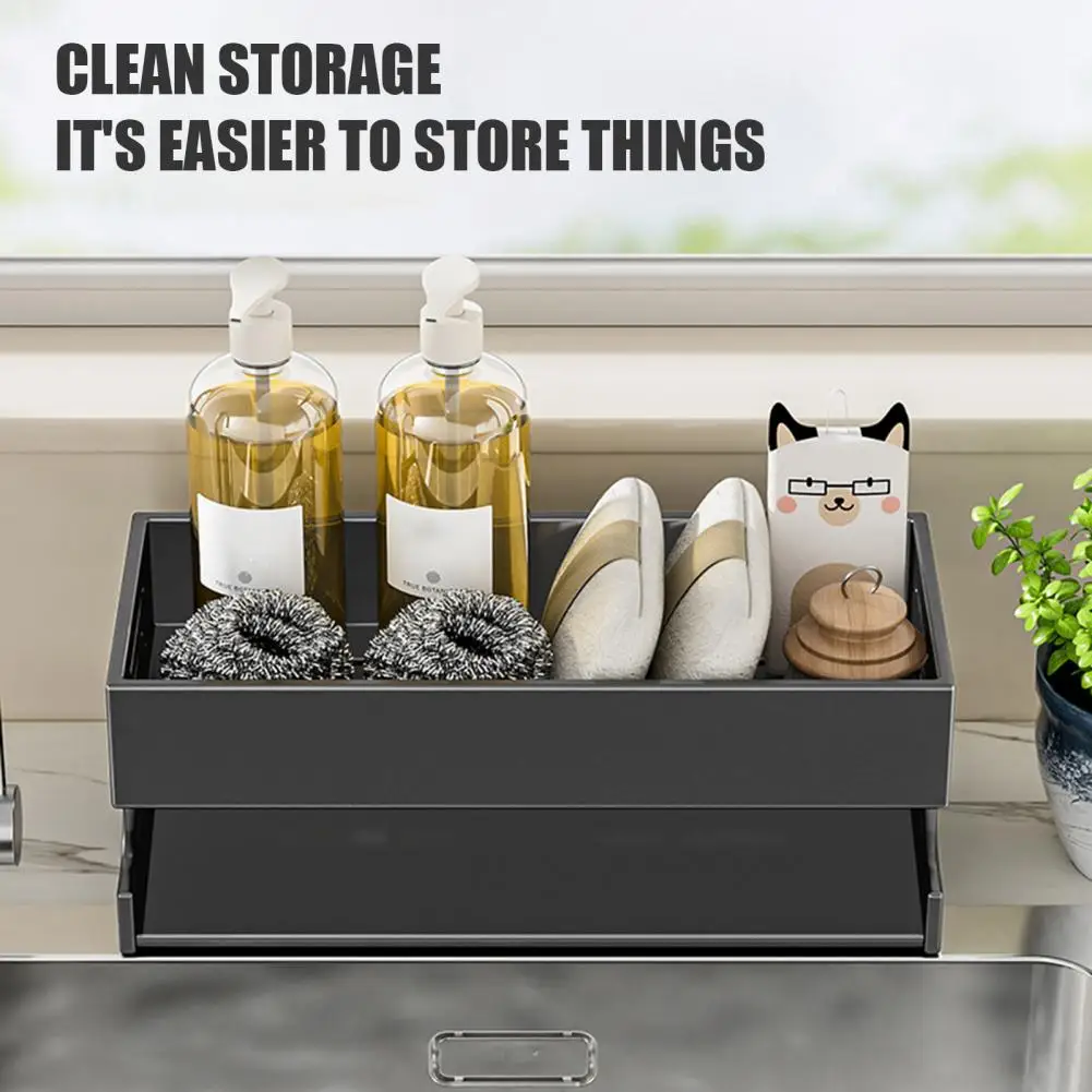 Toiletries Rack Multi-purpose Kitchen Storage Rack with Sponge Holder Drain Basket for Sponges Rags Supplies Sink for Kitchen
Toiletries Rack Multi-purpose Kitchen Storage Rack with Sponge Holder Drain Basket for Sponges Rags Supplies Sink for Kitchen