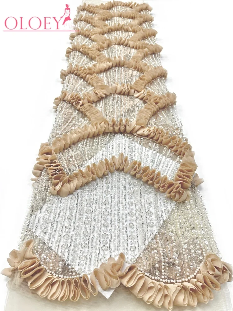 OLOEY Latest African Flower Lace Fabric High Quality Embroidery French Mesh Lace Fabric Sequins Beads For Nigerian Party Dress
OLOEY Latest African Flower Lace Fabric High Quality Embroidery French Mesh Lace Fabric Sequins Beads For Nigerian Party Dress