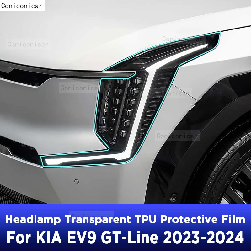 Защита фар автомобиля, прозрачная ремонтная защитная пленка от царапин, наклейки из ТПУ для KIA EV9 GT Line 2023 2024, аксессуары
Защита фар автомобиля, прозрачная ремонтная защитная пленка от царапин, наклейки из ТПУ для KIA EV9 GT Line 2023 2024, аксессуары