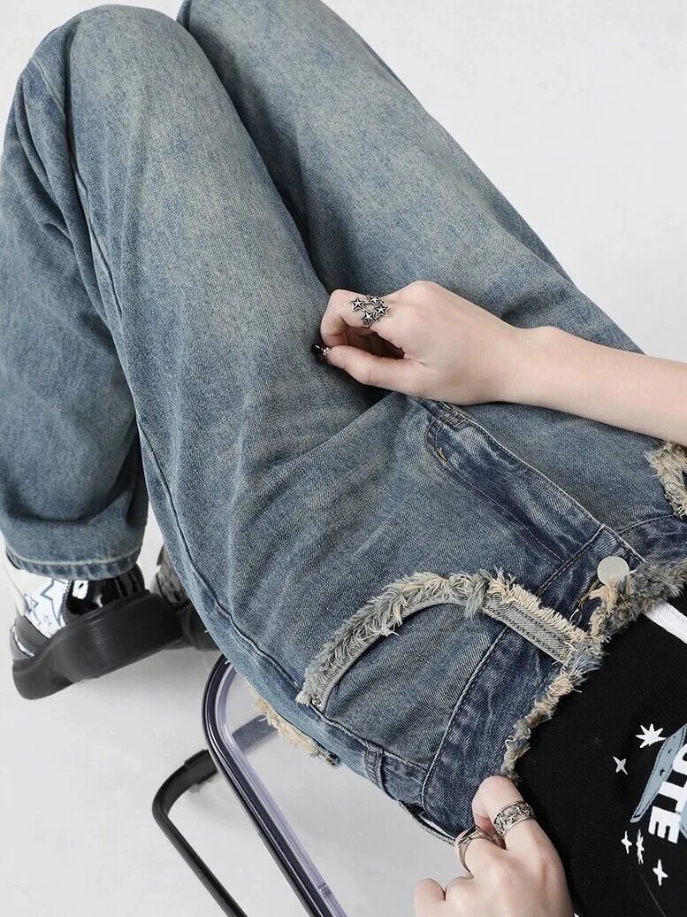 American Style High Waist Wide Leg Jeans Women's New plus Size Vintage High Waist Slim Straight Loose Floor-Length Pants
American Style High Waist Wide Leg Jeans Women's New plus Size Vintage High Waist Slim Straight Loose Floor-Length Pants